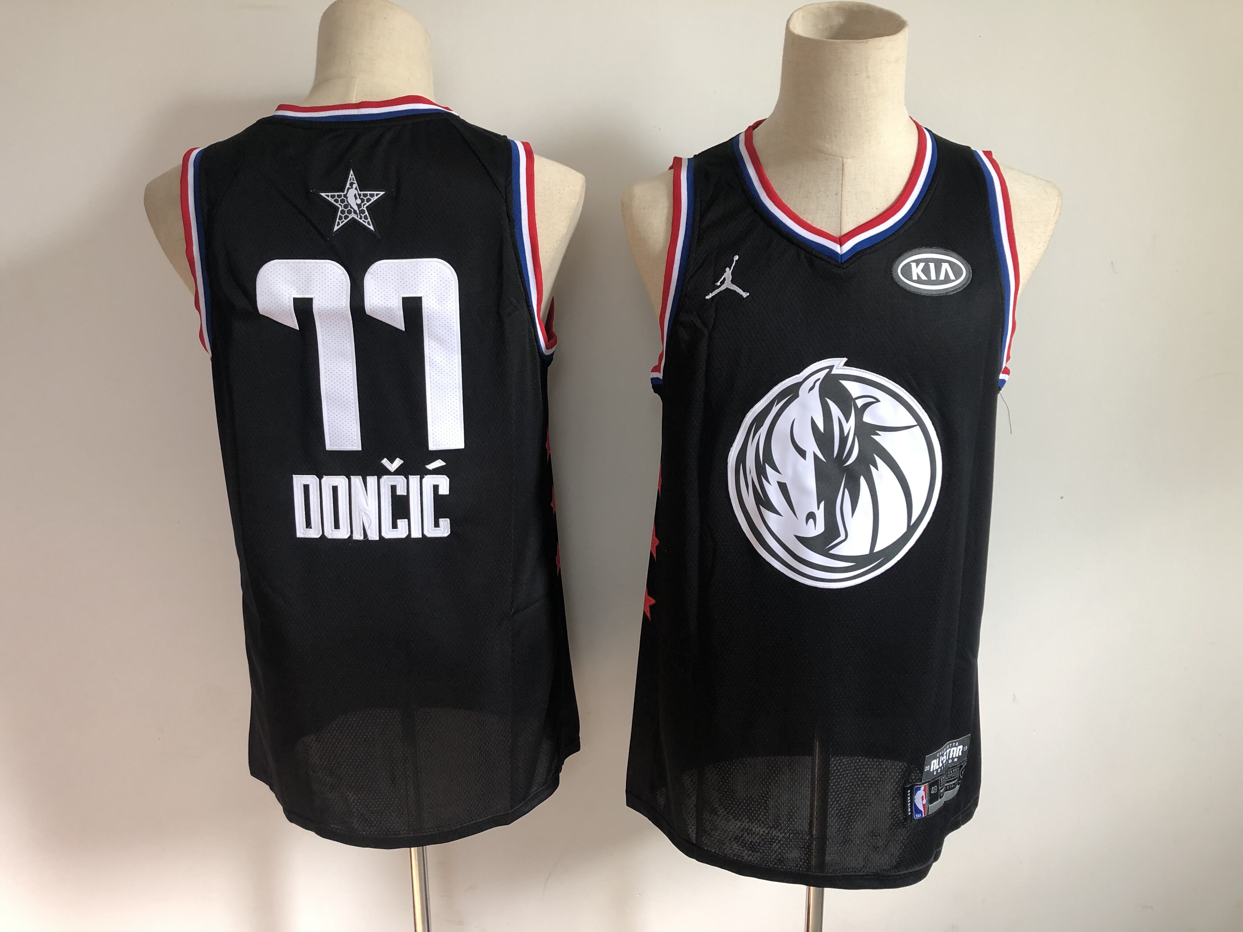 Men Dallas Mavericks #77 Doncic black 2019 All Star NBA Jerseys->toronto raptors->NBA Jersey